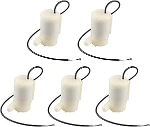 HALJIA 5PCS Mini Wasserpumpe, Motorpumpe Wasserpumpen DC 3V 5V Micro Mini-Tauchpumpe oder Aquarium-Aquarium, Micro-Motorpumpe Wasserpumpen Weiß