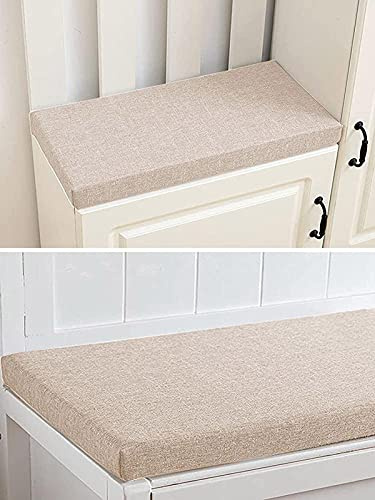 Gartenbank-Kissen für 2- und 3-Sitzer, für drinnen und draußen, 100 / 120 cm, Terrassenschaukel, 90 x 40 x 5 cm, Beige.