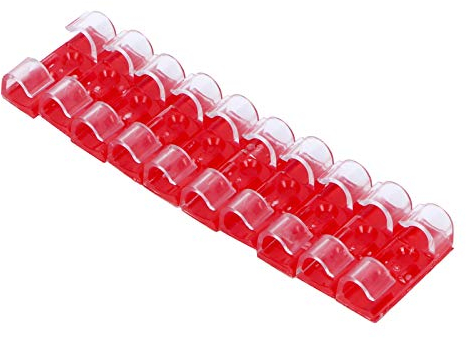 Kabelclip, 20 Stück Drahtklemme Selbstklebende Leitung Kabelclip Schnallenverschluss Desktop Organizer Zur Befestigung von Kabel Desktop Ordentlich(transparent)