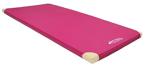 Grevinga® Sonderedition Turnmatte in PINK, GRAU, SCHWARZ oder GRÜN | 200 x 100 x 6 cm | verschiedene Ausführungen (RG 35, Pink mit Lederecken)