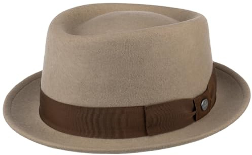 LIERYS Crushable Pork Pie Hut knautschbar wasserabweisend Made in Italy Damen Herren Herbst Winter