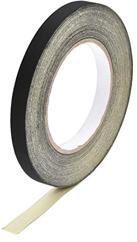 sourcing map 12mm Acetate Cloth Tape for Laptop Electric Guitar Repair High Temperature Adhesive Tape Black 30m/98.4Ft