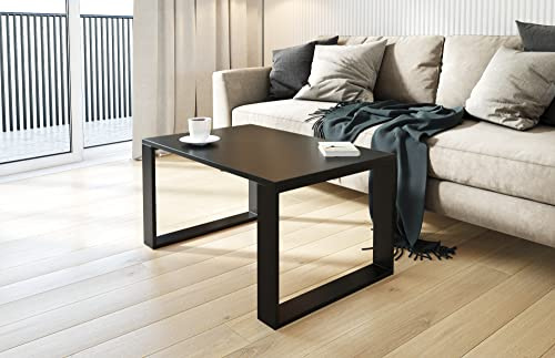 AKKE Couchtisch Wohnzimmertisch Beistelltisch Tisch Für Wohnzimmer Schwarz 60 x 40 x 45