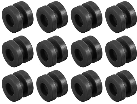 sourcing map RC Vibrationsschutz Gummi Bälle für RC F4 F7 Flugregler M3x4.6mm Stoßdämpfung Bälle (Schwarz) 12Pack