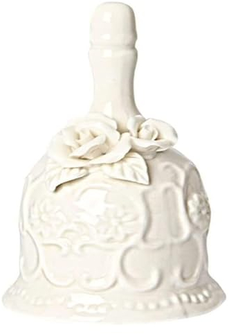 Cloche de service, cloche de table, cloche de service for cloche de bureau en céramique, cloche de dîner de décoration florale de bureau de café de restaurant, (couleur: blanc A, taille: 5,1 * 3 pouce