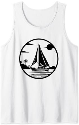 Segeln Skizze Kapitän Segelschiff Tank Top