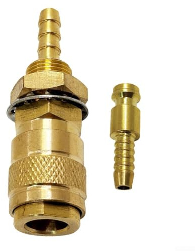 Zilimontt TIG Schweißgas und Wasser Schnellkupplung Schlauchkupplung 1 Set für WIG-Schweißmaschinen 8mm Innendurchmesser Rohr (Gelb)