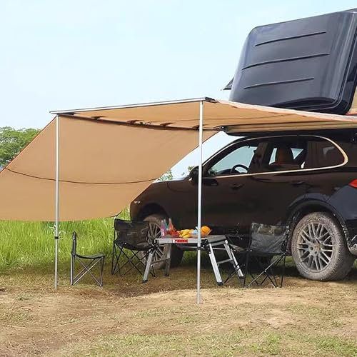 ZPBLWT Toldo para Carpa para Autocaravana, Toldo Retráctil para Coche, Toldo de Autos de Versatilidad con Tela Lateral, Carpas para Vehículos Extraíbles para SUV Camioneta Van