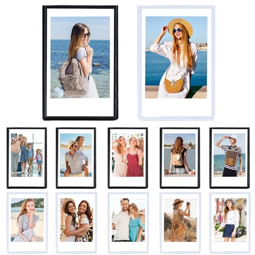 ZXTGBQ 10 Piezas Marcos Magnéticos de Fotos, Marco de Fotos Magnético para Refrigerador, 9,3x5,5 cm, para Refrigerador y Regalos Familiares