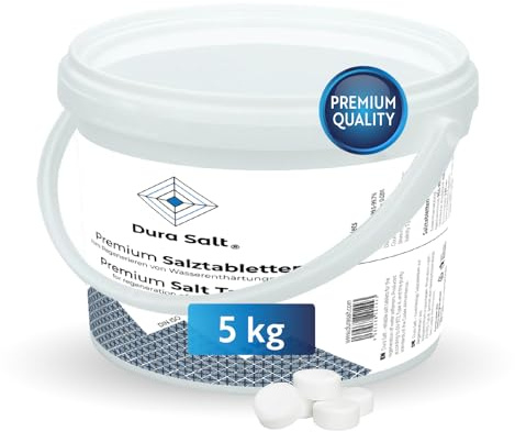 Dura Salt Salztabletten für Wasserenthärtungsanlagen - 5 kg Regeneriersalz - Premium Siedesalz nach DIN 973 Typ A (5 Kg)