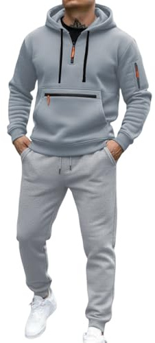 EODJXIO Tuta Mimetica Militare Invernale 2026 da Uomo Completa Lavoro Monouso USA e Getta Hoodies Y2k Felpe Streetwear Felpa Inverno con Zip Nera