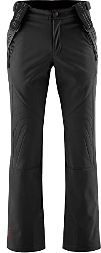 Maier Sports Lothar 2 skidbyxor för män med remmar, snöbyxor med hängslen, slim fit softshellbyxor