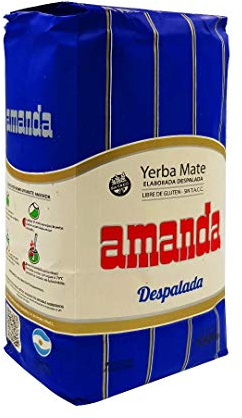 Amanda Yerba Mate Azul Sans Tiges , Bleu 1 Kg (Lot De 1)
