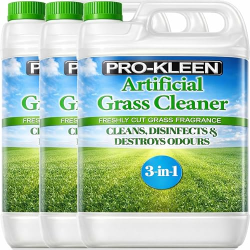 Pro-Kleen Artificial Grass Cleaner For Dogs (10:1 Super Concentrate Makes 10 Litres) Disinfectant and Deodoriser (Fresh Cut Grass 3 x 5L)
