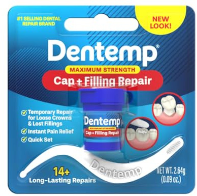 Dentemp Maximum Strength Lost Fillings and Loose Caps Repair, Pack of 6