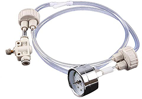 ZJchao 1Set CO2 Generator System Kit with with Pressure Gauge, DIY Aquarium Planted Tank CO2 System Pro Tube Valve Gauge Bottle Kit