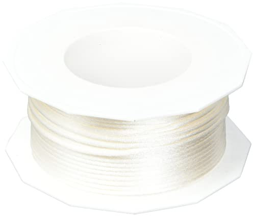 Präsent Rhein - Cordoncino in raso, 3 mm, 50 m, colore: Panna