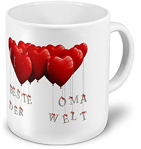 digital print XXL Jumbo-Namenstasse Beste Oma der Welt - XXL Jumbotasse mit Design Herzballons - Namens-Tasse, Namens-Krug, Becher, Mug