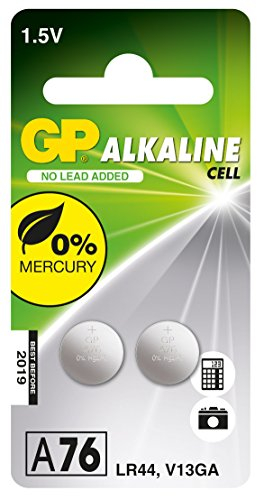 GP A76F-U2 Alkaline Batterie AG13/LR44 (1.5V, 2er Pack) Blister