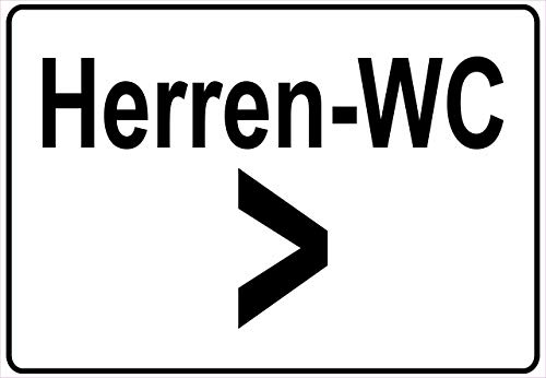 Schild Hinweisschild Hinweis Herren-WC > Toilette Klo Mann Junge Kinder Haus