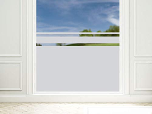 GRAZDesign Sichtschutzfolie Fenster Streifen, Fensterfolie zur Deko/Sichtschutz, Glasdekorfolie Blickdicht / 90x57cm