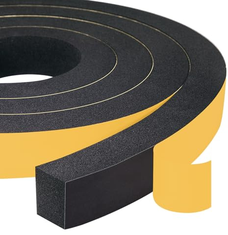 Yotache High Density Adhesive Foam Tape 1 Wide X 3/4 Thick, 13 Ft