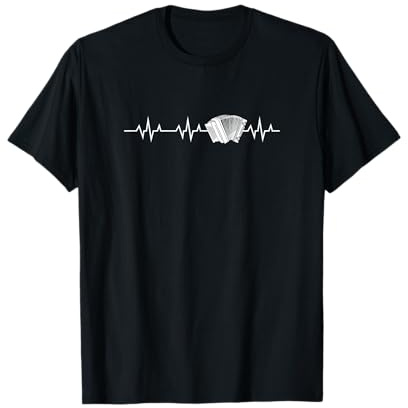 Heartbeat Herzschlag Steirische Harmonika Quetschn T-Shirt