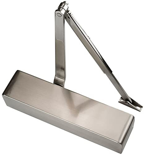 EAI Adjustable Fire Door Closer | Fire Tested | Power Size 2-4 | Satin Nickel