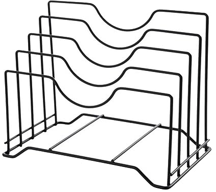 LOVIVER Support de Planche à découper, étagère de Rangement de vidange de comptoir de Cuisine en métal, Organisateur de Support de Couvercle de Casserole,