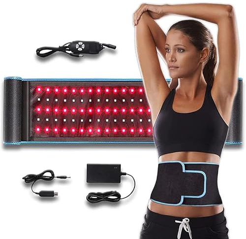 Ceinture de thérapie par lumière rouge, ceinture de thérapie par la lumière proche infrarouge - Coussin flexible portable pour perte de poids, réparation des tissus, résoudre l'inflammation, soulager
