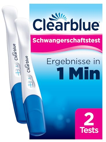 Clearblue Schwangerschaftstest Schnelle Erkennung, 2x Pregnancy Test, über 99 % zuverlässig mit FloorguardTM Technology, Ergebnis innerhalb von 1 Minute