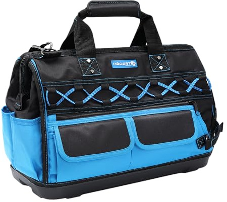 HÖGERT TECHNIK - Borsa portautensili, multifunzionale, impermeabile, in poliestere 600D, con 14 tasche esterne e 11 tasche interne (50 x 25 x 36 cm)