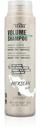 LENDAN - Champú Volumen Cabello Fino - Terra Volume Shampoo - 300 ml - Maximiza el Volumen del Pelo sin Apelmazar - Melena Suave - Limpieza Profunda y Equilibrante - Fortalece y Redensifica - Vegano