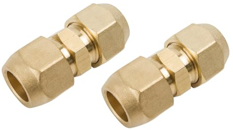 Nipplo doppio da 1/2 pollici per tubi in rame, 12,7 mm, accessorio climatico, raccordo in ottone, prolunga per tubi di rame per sanitari, riscaldamento centralizzato, fornitura di acqua calda e fredda