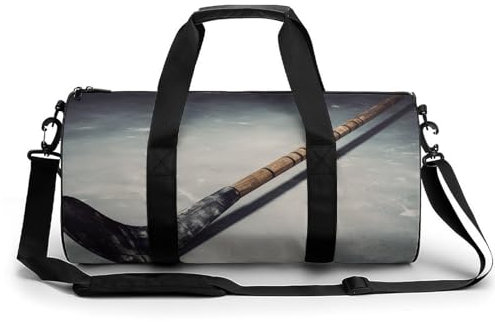 LQPMNK Fitness-Tasche, Hockeyschläger-Druck, wiederverwendbar, Turnbeutel, Sport, Reisen, Fitness-Tasche, Essentials, Turnbeutel mit Schuhfach, 45 cm/22,9 cm/22,9 cm/22,9 cm/22,9 cm/22,9 cm/22,9 cm,