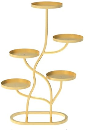 Pflanzenregal Blumentreppe Blumenständer Hoher Pflanzenständer Für Den Innenbereich, Mehrere Pflanzenregale Für Den Innenbereich Für Die Inneneinrichtung Pflanzenständer Blumenregal Blumenbank(Gold)