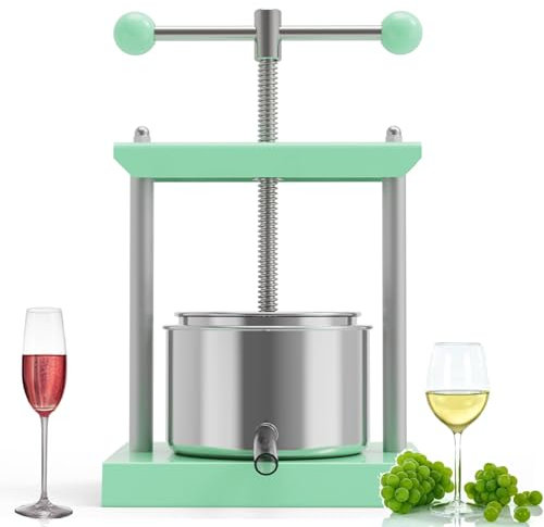 Presse manuelle en acier inoxydable pour jus de fruits, légumes, vin, huile d'olive - Capacité de 2 l