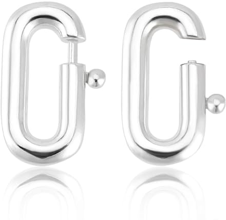 PH PandaHall 2 Stück 925 Sterling Silber Oval Verschluss Karabiner Halskette Verschlüsse Federtorringe Ovaler Halsketten Verstärkerverschluss Zur Schmuckherstellung 13x8mm