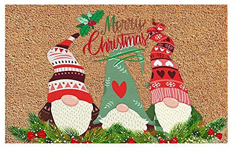 Genérico Puerta Navidad, Navidad Antideslizante Felpudo, Felpudo Navidad, Felpudo Entrada Casa Interior Exterior, Alfombrilla Baño, Alfombra Entrada para Baño Cocina Pasillo Salón, 40 X 60cm