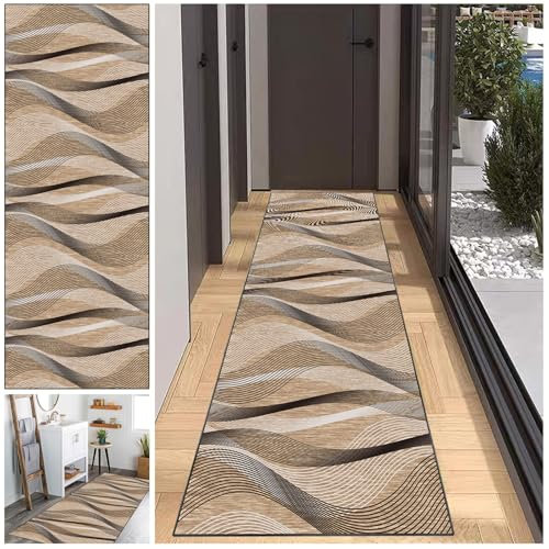 Alfombra de Pasillo Antideslizante Larga 40x60 cm Lavable para Cocina, Comedor, Entrada, Salón y Dormitorio