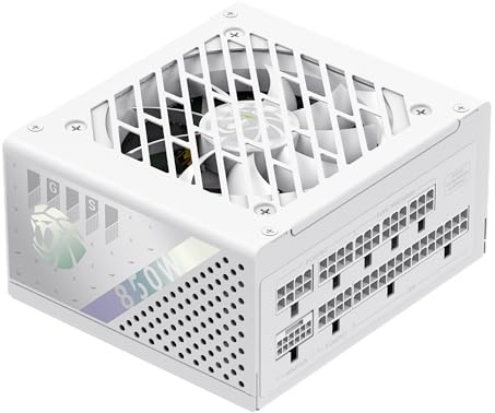 GAMEMAX GS 850G WH SFX Netzteil PC 850W, Vollmodular, 80 Plus Gold, Hochwertige Japanische Kondensatoren, FDB Lüfter, APFC+LLC+DC-DC, 9 Schutzfunktionen, 5 Jahre Garantie