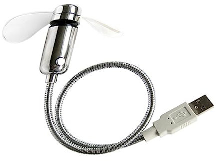 Tofficu 1 Pieza ventilador de reloj novedoso Luminoso Ventilador de Mini USB USB para escritorio portátil recargable manguera