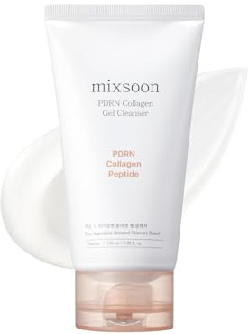 mixsoon PDRN Collagen Gel Cleanser - Deep Pore Cleansing, Lightweight Daily Gel Cleanser for All Skin Types 100ml / 3.38 fl.oz. Korean Glass Skin Care
