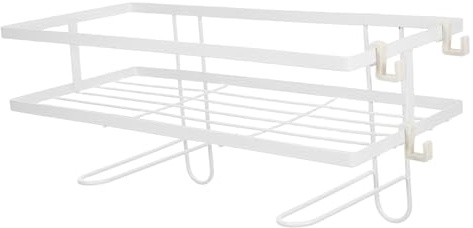 SHINEOFI Organizer Per Bagno Wc Senza Forare Mensola Portaoggetti Per Wc e Articoli Da Toeletta Portarotolo Per Carta Igienica