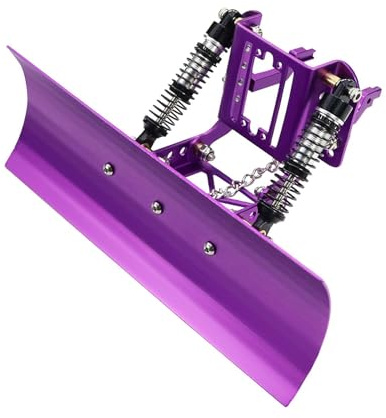 Oshhni Spazzaneve in Metallo RC 1/18 Spazzaneve in Lega di Alluminio per Camion per TRX4M Veicoli RC Auto Fai da Te, Viola