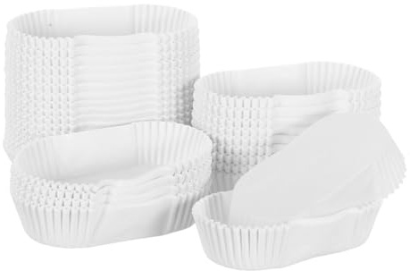 COLLBATH 1000 Pezzi Ovali Cupcake Muffin Liners in Carta Antiaderente per Cottura per Pane e Dolci per Feste Catering e Uso Domestico
