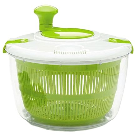 KIXZSAZ Centrifuga per Insalata di Grande capacità da 5 Litri Disidratatore per Verdure da Cucina Multifunzionale Asciugatrice per Insalata in PP con Impugnatura Comoda