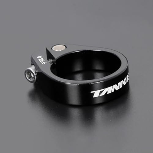 Solaughguy Road For Bike Sattelstützenklemme, 28,6 mm, Aluminiumlegierung, Sattelklemme für Radfahren, leichte 25 g Komponente, Schwarz