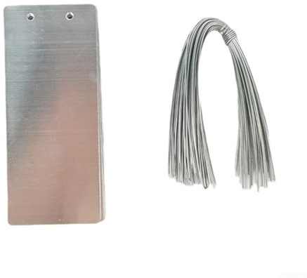 Lot de 50 étiquettes en métal pour plantes - 95 x 40 mm - En aluminium - Pour une identification facile - Réutilisables - Outil d'organisation de cour pour jardiniers en plein air