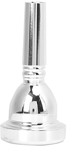 Aramox Boquilla de Trombón, Boquilla de Latón de Vástago Grande Tenor de 12,7 Mm 5G Chapada en Plata, con Superficie Resistente Al Desgaste y a la Corrosión, para la Mayoría de los (SILVER)
